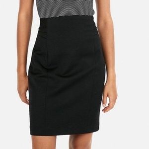 Express Editor Black High Waisted Pintuck Pencil Skirt Size 00